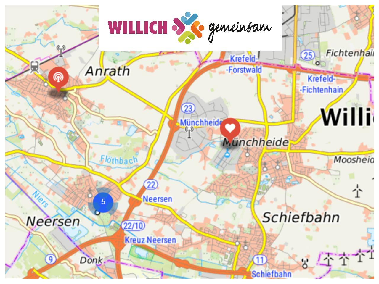 Karte und Logo des Aktionsjahres